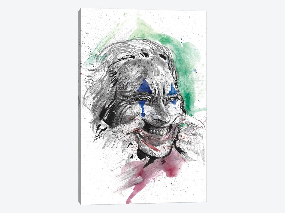 Joker Put On A Happy Face by Adam Michaels 1-piece Canvas Art Print