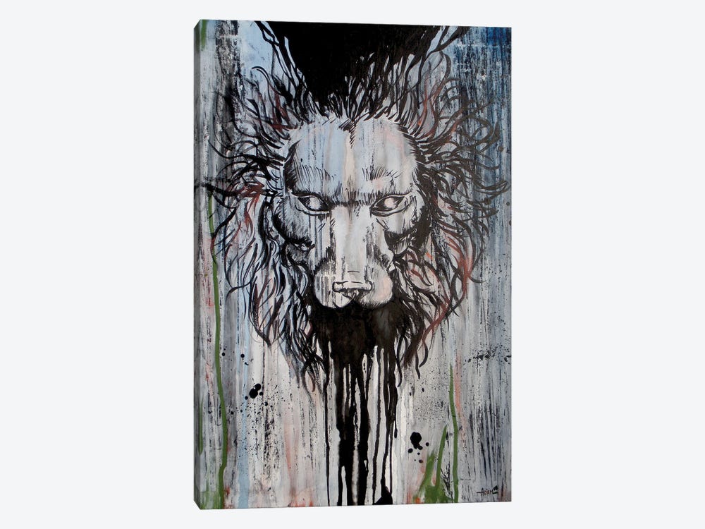 Lion Head On Trip by Adam Michaels 1-piece Canvas Print