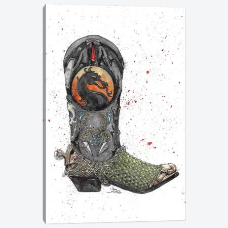 Mortal Kombat Boot Canvas Print #ADC95} by Adam Michaels Art Print