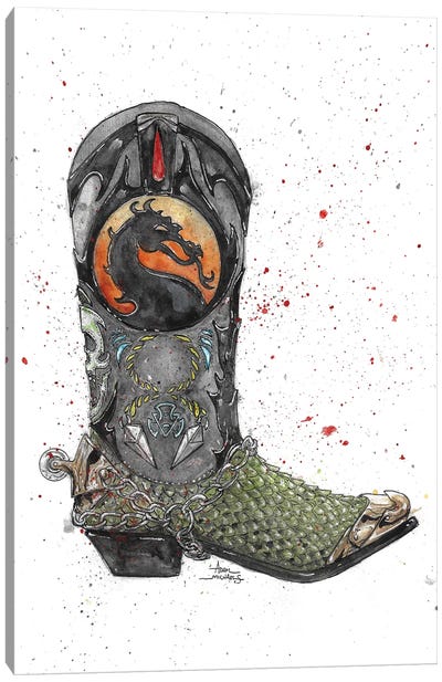 Mortal Kombat Boot Canvas Art Print - Adam Michaels