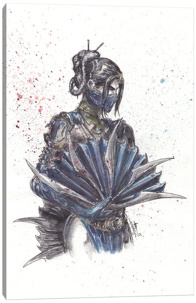 Mortal Kombat Kitana Canvas Art Print - Kitana