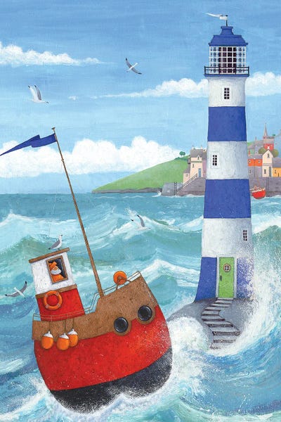 Blue Lighthouse by Peter Adderley acrylic art print