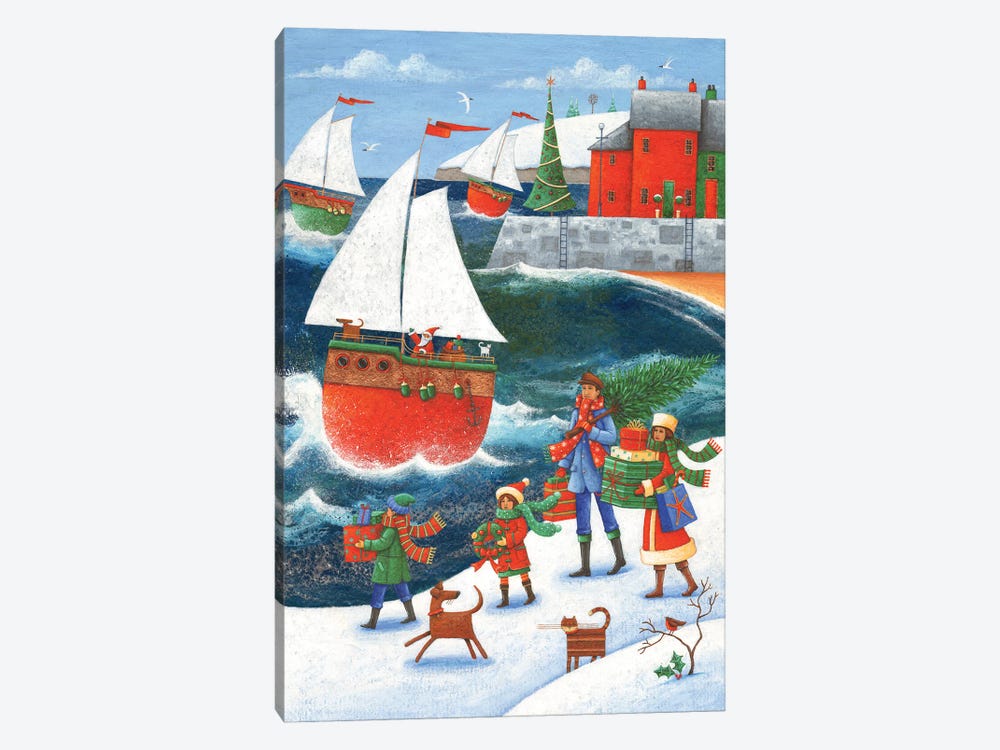Christmas By The Sea by Peter Adderley 1-piece Canvas Art Print