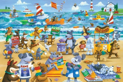 Dogs Beach by Peter Adderley canvas print