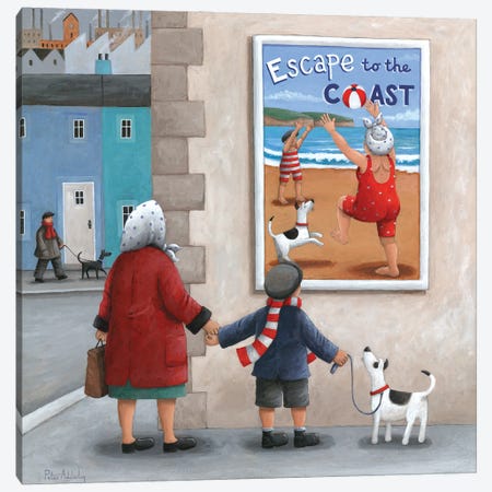 Escape To The Coast 2 Canvas Print #ADD27} by Peter Adderley Canvas Art Print