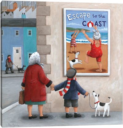 Escape To The Coast 2 Canvas Art Print - Peter Adderley