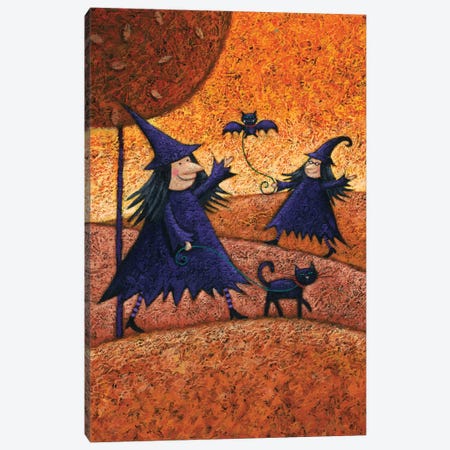 Halloween Witches Canvas Print #ADD29} by Peter Adderley Canvas Wall Art