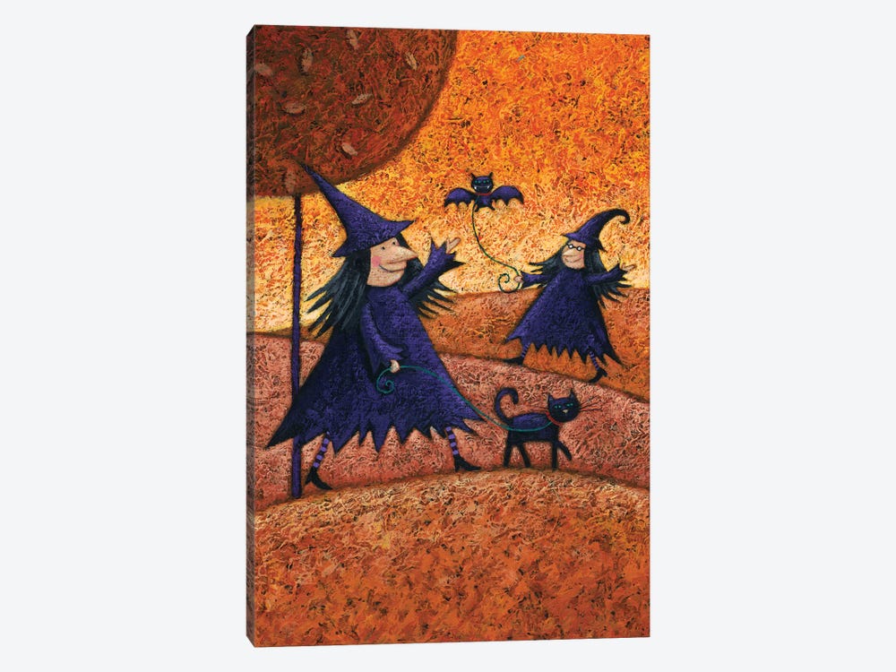 Halloween Witches by Peter Adderley 1-piece Canvas Artwork