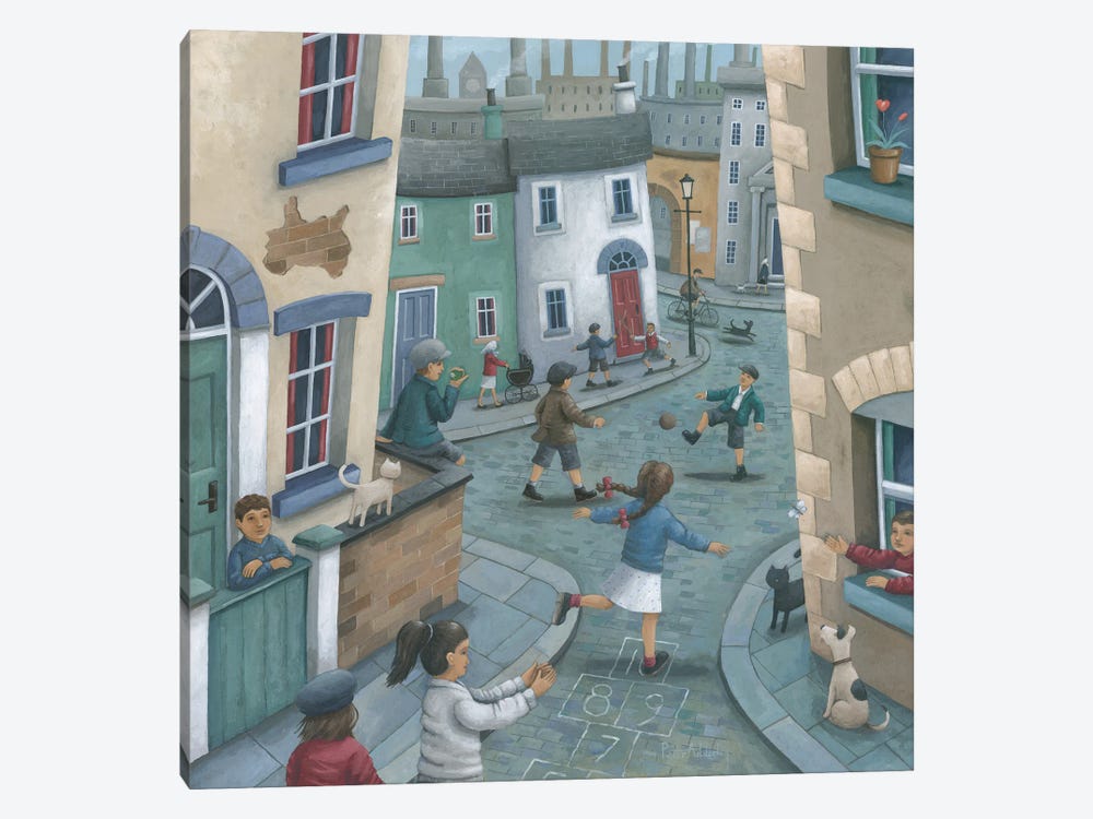 Hopscotch Down The Hill by Peter Adderley 1-piece Canvas Print