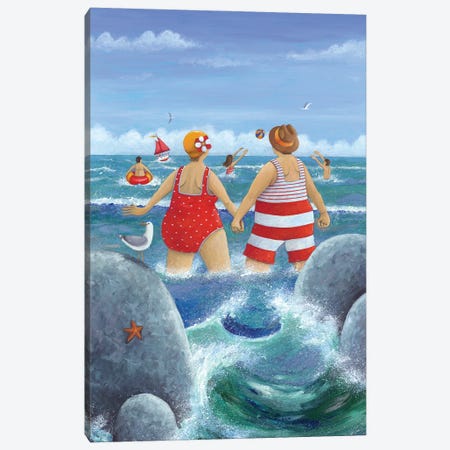 I Do Like To Be Beside The Seaside Canvas Print #ADD34} by Peter Adderley Canvas Artwork