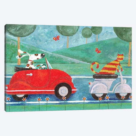 On The Road With Duke & Sweetpea Canvas Print #ADD43} by Peter Adderley Canvas Artwork