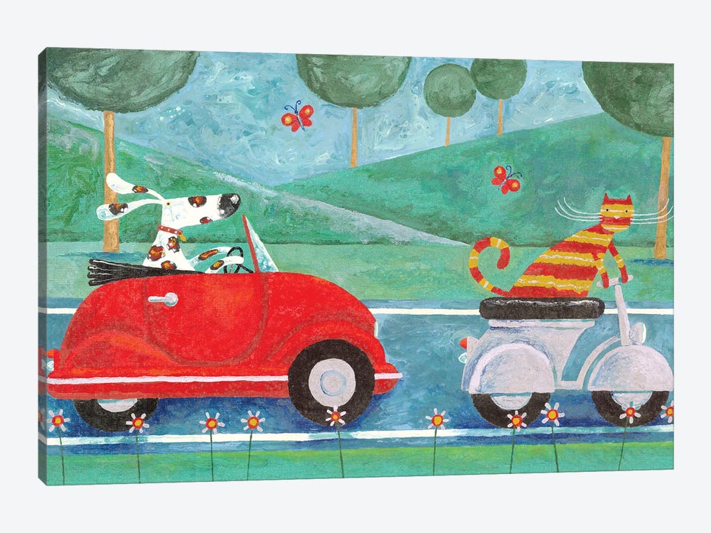 On The Road With Duke & Sweetpea by Peter Adderley 1-piece Canvas Art