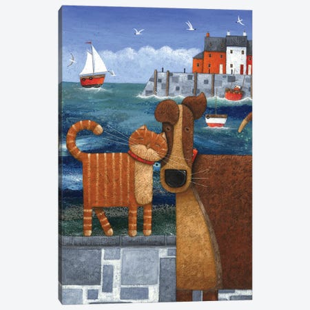 Pets By The Sea Canvas Print #ADD46} by Peter Adderley Canvas Art Print