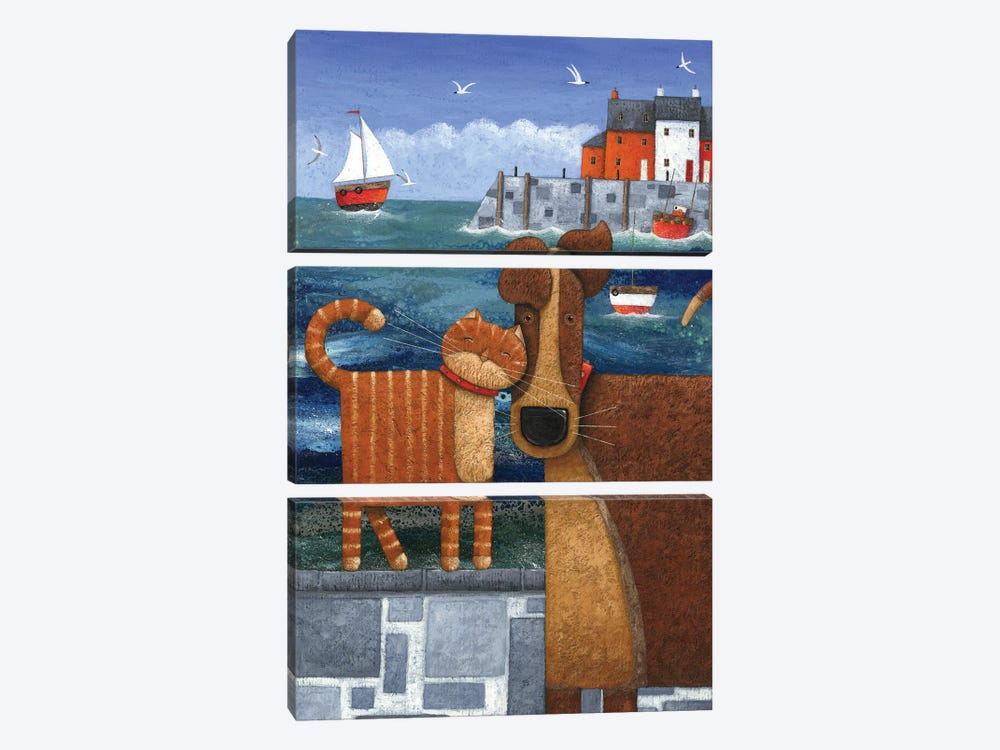 Pets By The Sea by Peter Adderley 3-piece Art Print