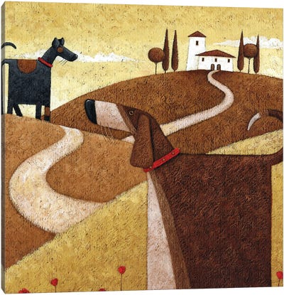 Road To Tusc Canvas Art Print - Pet Obsessed