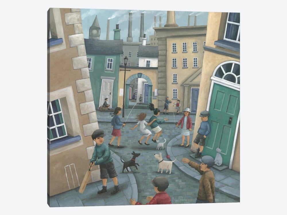 Skipping By The Green Door by Peter Adderley 1-piece Canvas Art