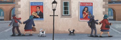 Temptations by Peter Adderley framed canvas print