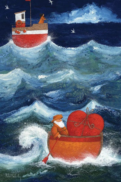 The Valentine by Peter Adderley framed canvas print