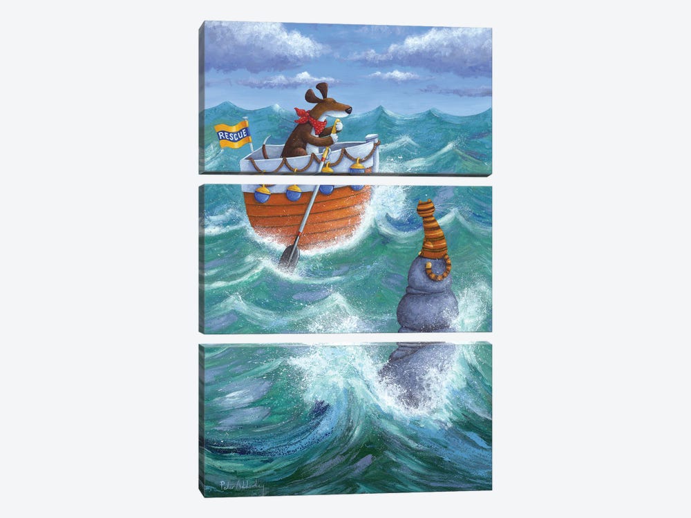 To The Rescue by Peter Adderley 3-piece Canvas Wall Art