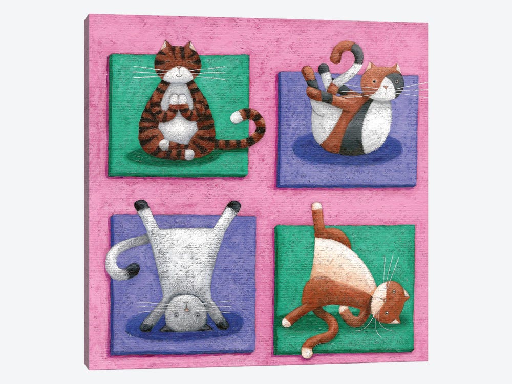 Yoga For Cats by Peter Adderley 1-piece Canvas Print