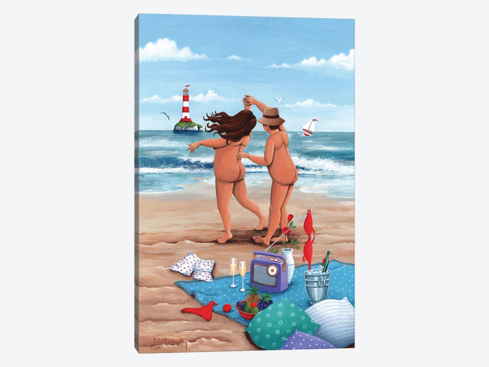 Beach Dance by Peter Adderley 1-piece Canvas Art Print