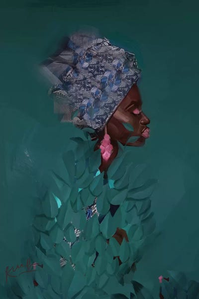 Green by Adekunle Adeleke metal wall art