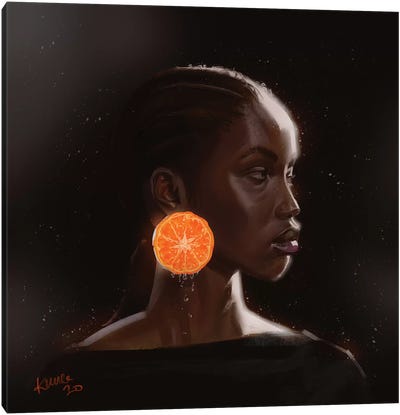 Orange Canvas Art Print - Adekunle Adeleke