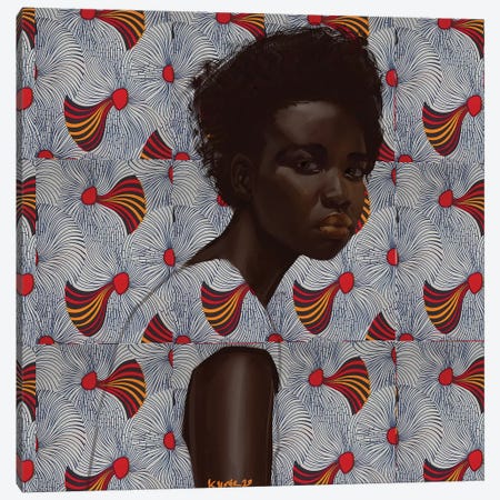 Wax Series VII Canvas Print #ADK32} by Adekunle Adeleke Canvas Wall Art