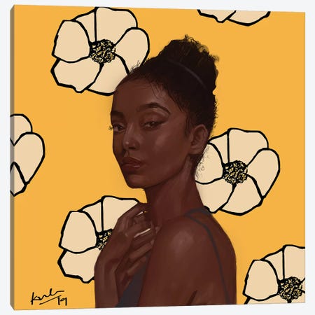 Yellow Canvas Print #ADK35} by Adekunle Adeleke Canvas Print
