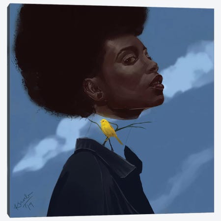Canary Canvas Print #ADK4} by Adekunle Adeleke Canvas Artwork