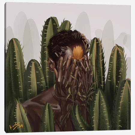 Cacti Canvas Print #ADK50} by Adekunle Adeleke Canvas Art