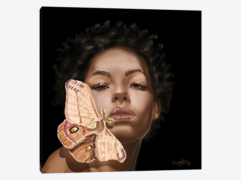 Moth by Adekunle Adeleke 1-piece Canvas Wall Art