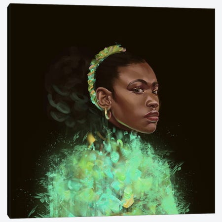 Green Void Canvas Print #ADK58} by Adekunle Adeleke Canvas Artwork