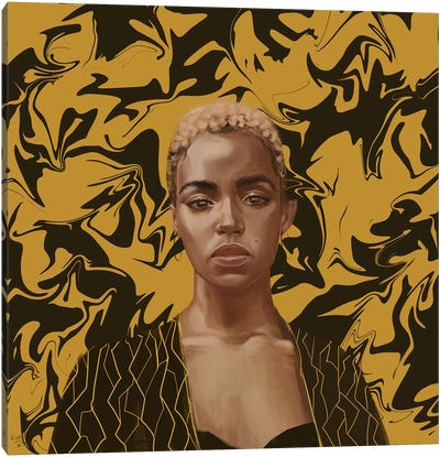 Black And Gold Canvas Art Print - Adekunle Adeleke