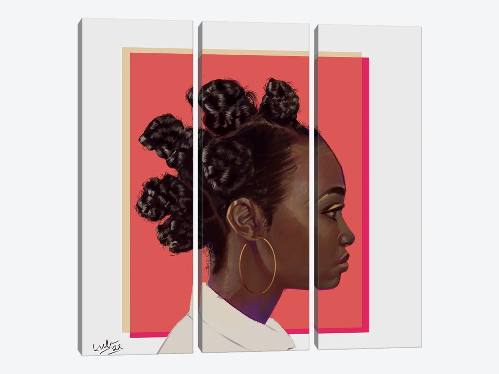 Knots by Adekunle Adeleke 3-piece Canvas Print