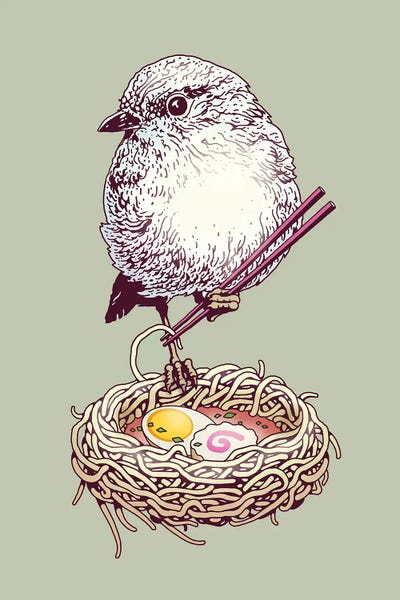 Budget Ramen by Adam Lawless canvas print