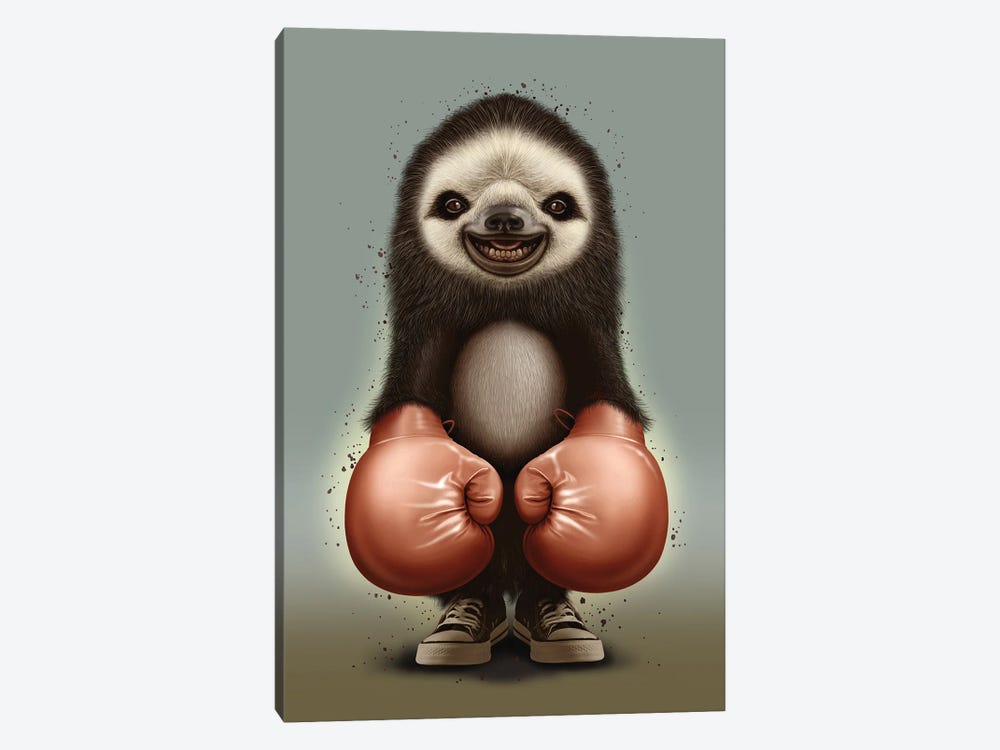 Sloth Guardian Boxer by Adam Lawless 1-piece Canvas Print