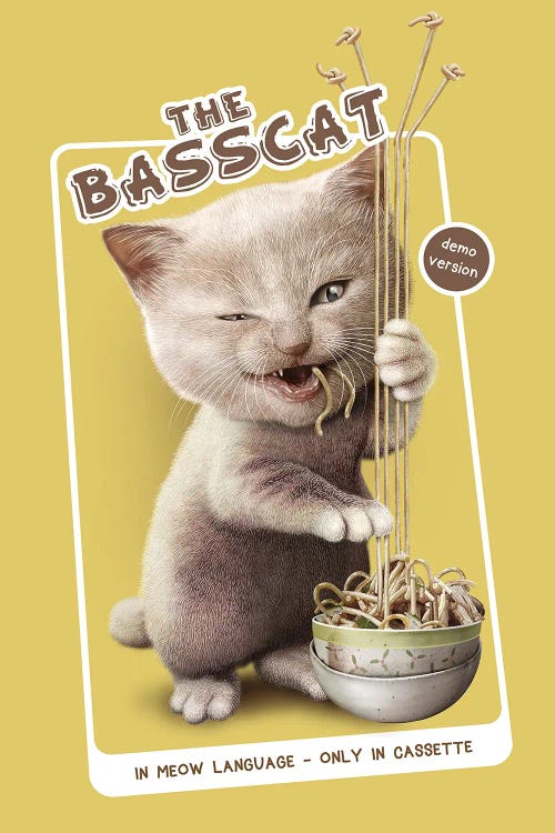Basscat by Adam Lawless wall art