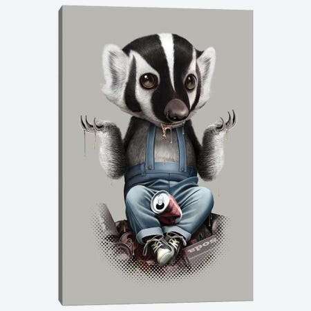 Badger Takes All Canvas Print #ADL118} by Adam Lawless Canvas Art