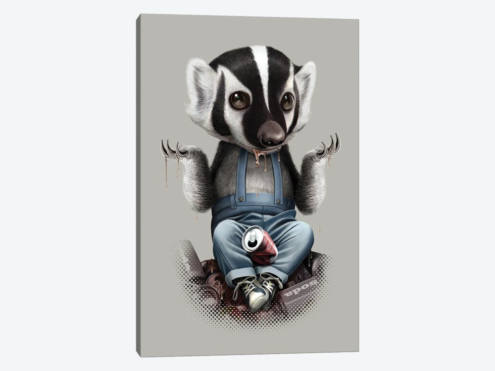 Badger Takes All by Adam Lawless 1-piece Canvas Art
