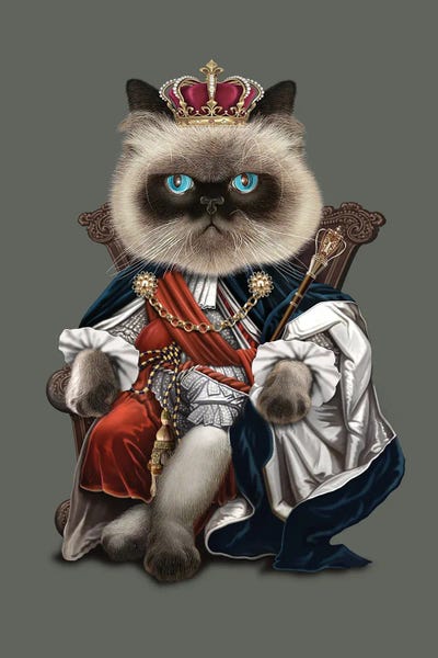 Blue The Great by Adam Lawless framed canvas print