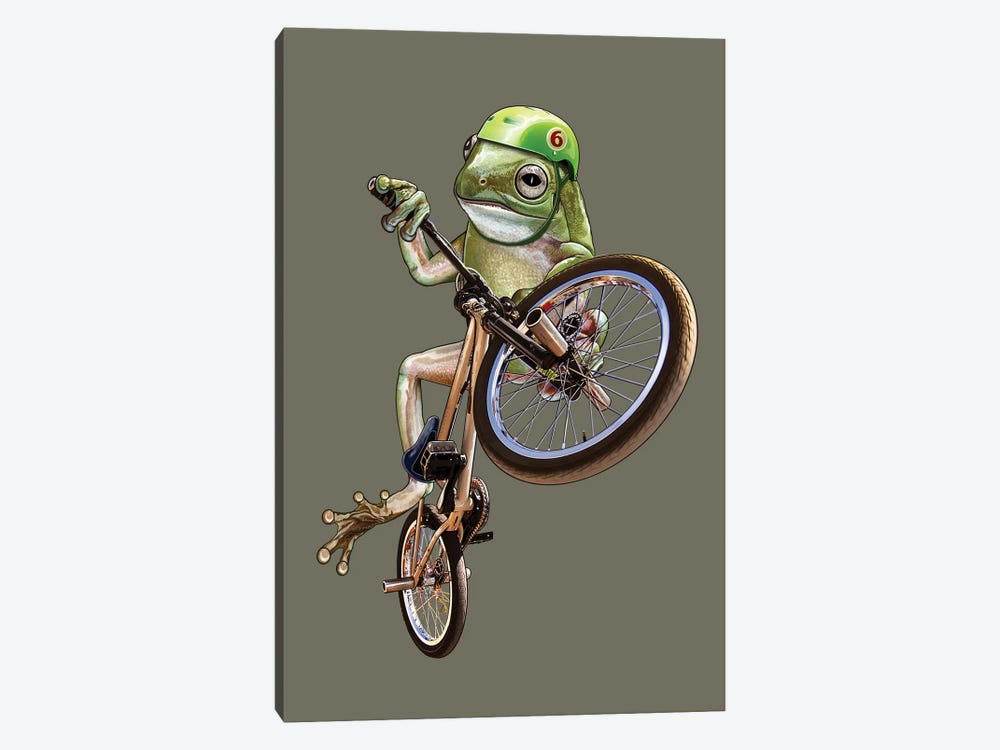 BMX Frog by Adam Lawless 1-piece Art Print