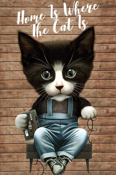 Cassette by Adam Lawless framed canvas print