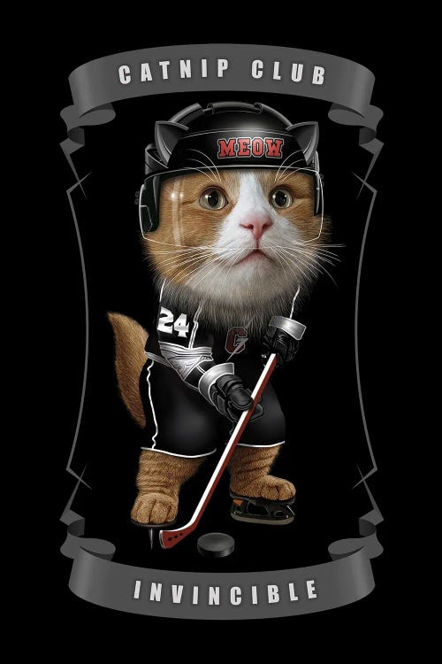 Catnip Hockey by Adam Lawless wall art