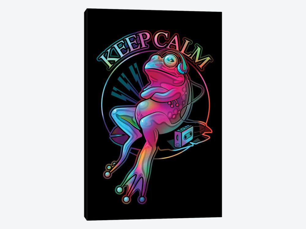 Keep Calm Frog by Adam Lawless 1-piece Canvas Print