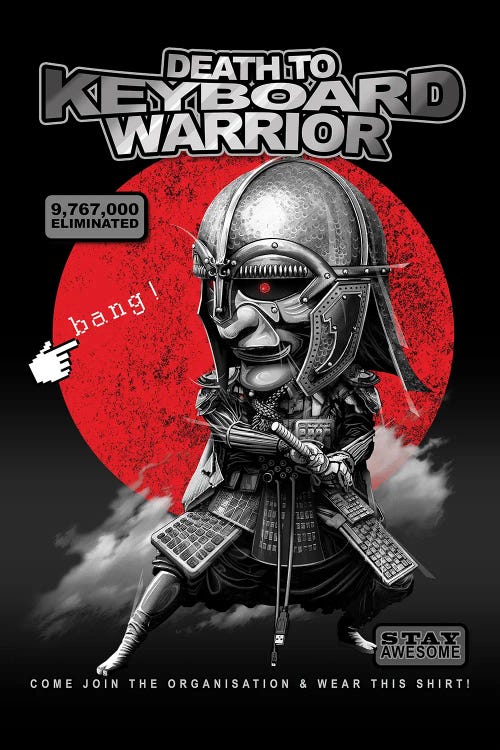 Keyboard Warrior by Adam Lawless wall art