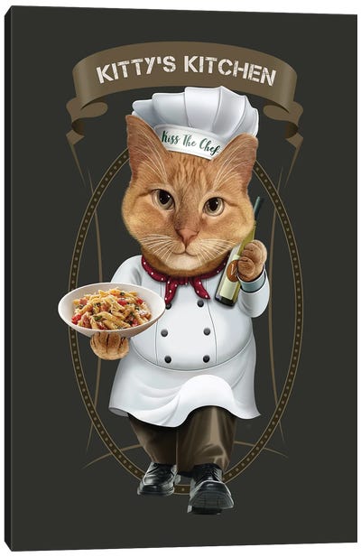 Kittys Kitchen Canvas Art Print - Adam Lawless