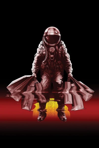 Mars Shopper by Adam Lawless canvas print