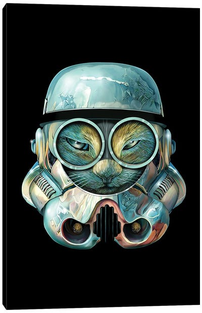 Meow Trooper Canvas Art Print - Adam Lawless