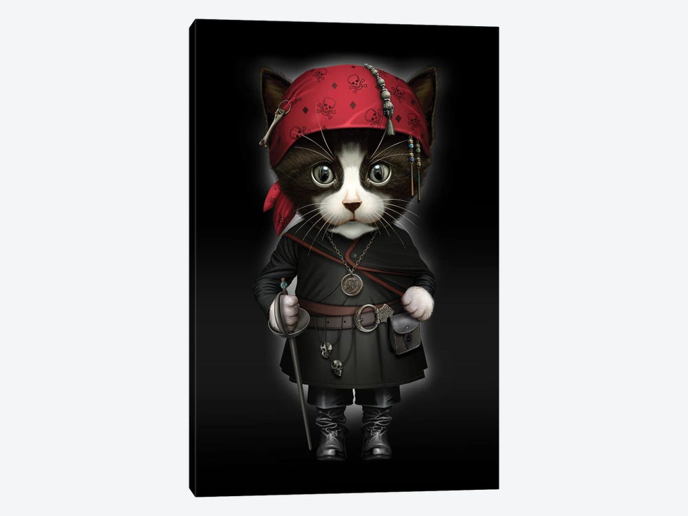Pirate Cat by Adam Lawless 1-piece Canvas Wall Art
